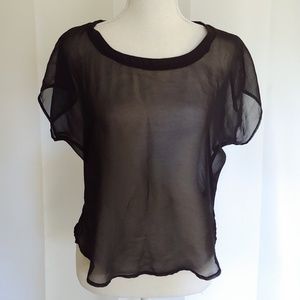 Forever 21 Black Sheer Top